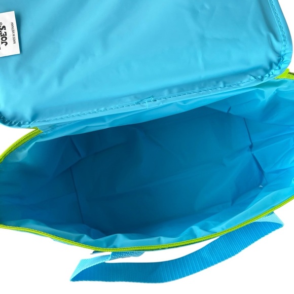 Trader Joe’s Mini Insulated Bag Blue Neon Green Brand New Release 10x6 NWT - Picture 7 of 9